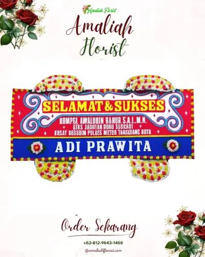 Karangan Bunga Ucapan Selamat di Asam