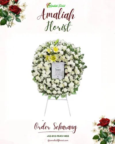 Krans Bunga Duka Cita di Asam